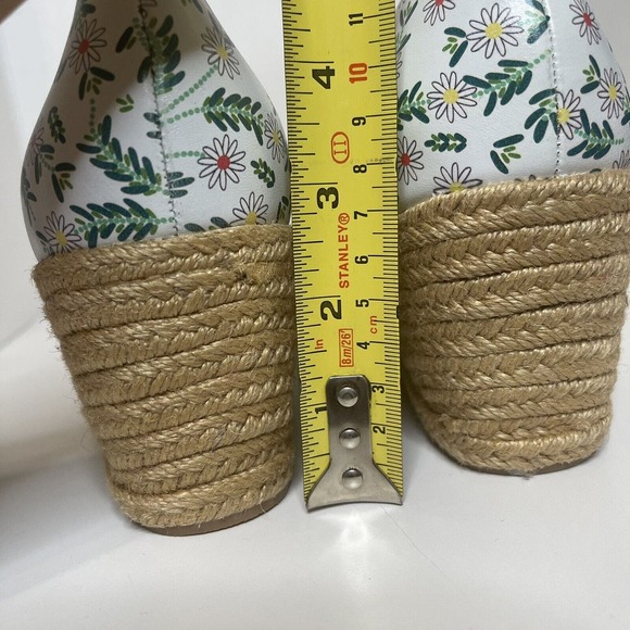 Jack Rogers - Criss-Cross Wedge Espadrilles - Palmer - White Daisy - 9 NWOB
